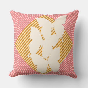 Cojín Decorativo Banda de mariposa amarilla roja