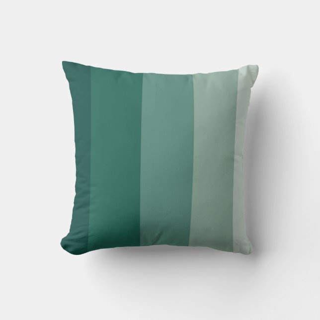 Cojín Decorativo Banda de naranja verde pálido (Anverso)