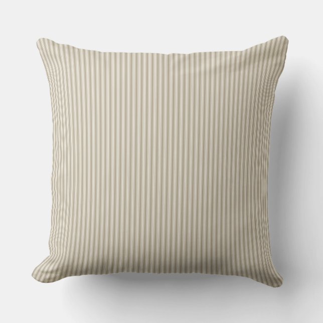 Cojín Decorativo Banda de puntas beige y blanco (Anverso)