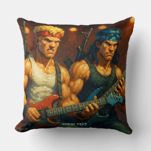 Cojín Decorativo Banda de rock pixelizada