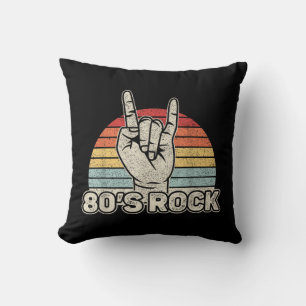 Cojín Decorativo Banda de Rock Retro Vintage de los 80