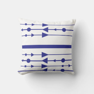 Cojín Decorativo Banda divertida azul y blanca