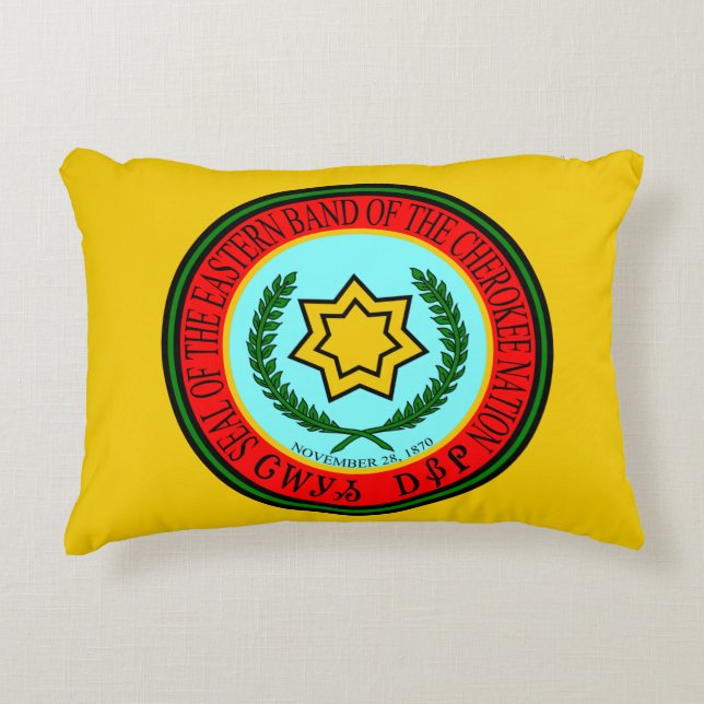 Cojín Decorativo Banda oriental de Cherokee (Anverso)