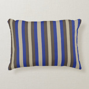 Cojín Decorativo Banda vertical beige azul