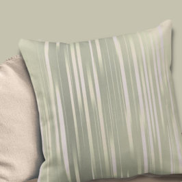 Cojín Decorativo Banda vertical Sage Green y Cream