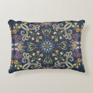 Cojín Decorativo Bandanna con colorido patrón paisajístico transpar