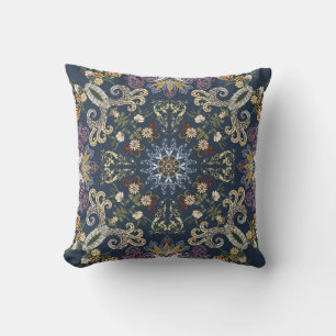 Cojín Decorativo Bandanna con colorido patrón paisajístico transpar