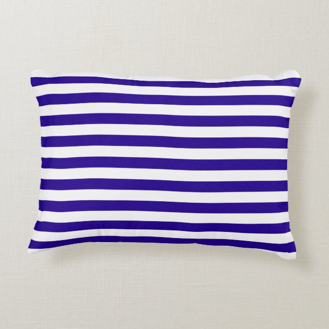 Cojín Decorativo Bandas azules ultramarinas (Reverso)