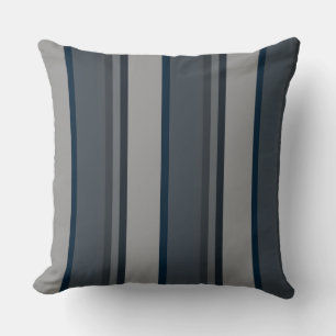 Cojín Decorativo Bandas azules y grises