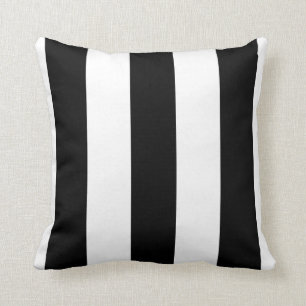 Cojín Decorativo Bandas Blanco Y Negro