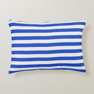 Cojín Decorativo Bandas combinadas azules reales de Shirley Taylor