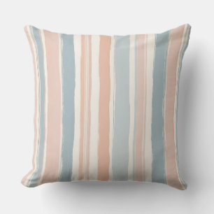 Cojín Decorativo Bandas de acuarela horizontal azul rosado