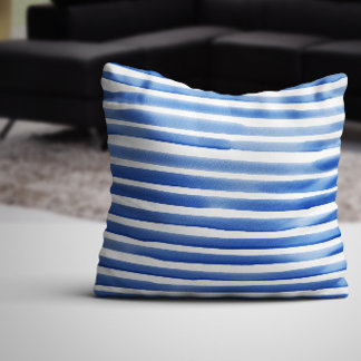 Cojín Decorativo Bandas de color azul real
