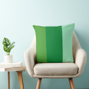 Cojín Decorativo Bandas de Color Tres Tonos Verde Acuático