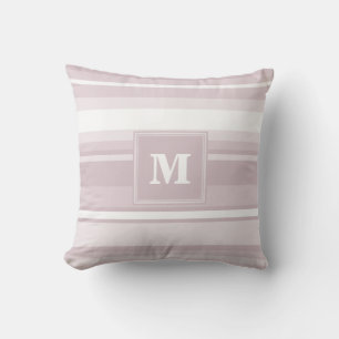 Cojín Decorativo Bandas de cuarzo rosa monograma