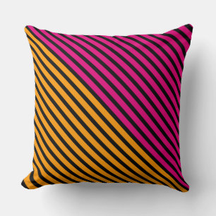 Cojín Decorativo Bandas de flecha negra + tu color e ideas de fondo