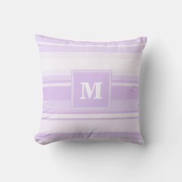 Cojín Decorativo Bandas de lilac monogramo