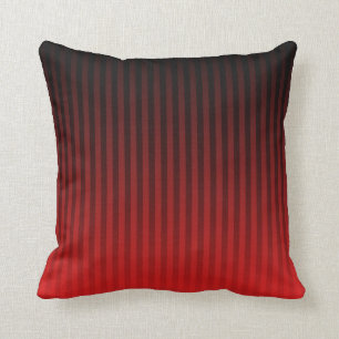 Cojín Decorativo Bandas de matices rojas y negras