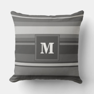 Cojín Decorativo Bandas grises monográficas