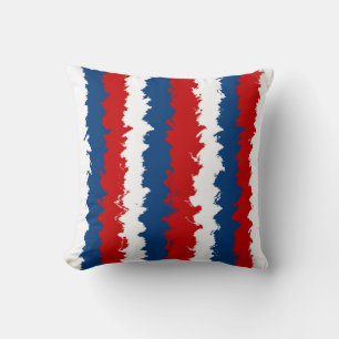 Cojín Decorativo Bandas Guay rojas, blancas y azules