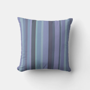 Cojín Decorativo Bandas horizontales de color azul-gris