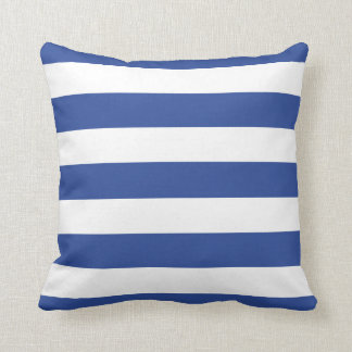 Cojín Decorativo Bandas modernas en blanco y azul