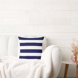 Cojín Decorativo Bandas náuticas Marina Azul y Blanco