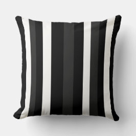 Cojín Decorativo Bandas negras, blancas y grises