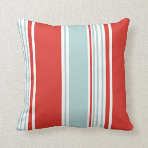 Cojín Decorativo Bandas rojas y azules
