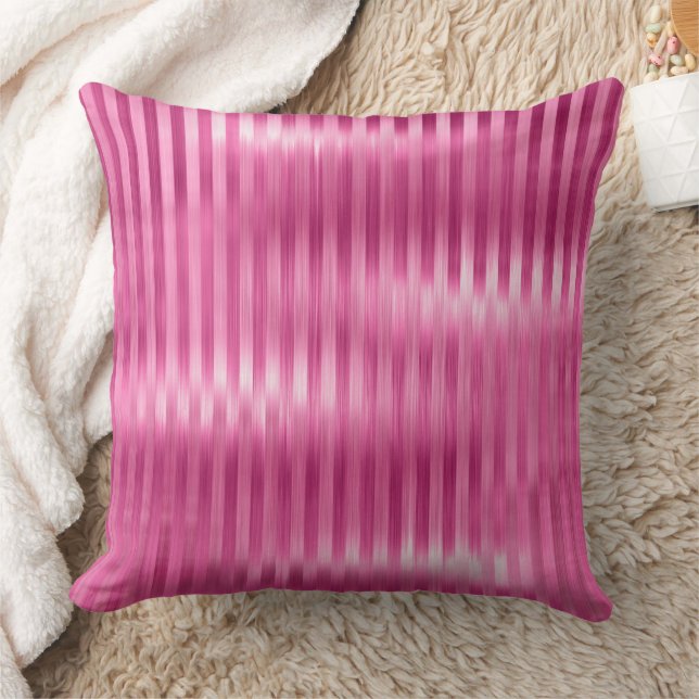 Cojín Decorativo Bandas rosadas calientes (Manta)