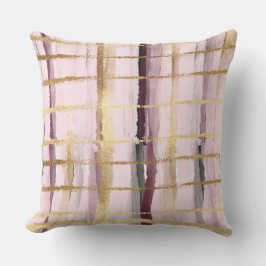 Cojín Decorativo Bandas rosadas de oro negro