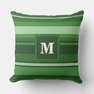 Cojín Decorativo Bandas verdes monográficas