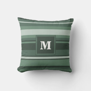 Cojín Decorativo Bandas verdes monográficas