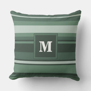 Cojín Decorativo Bandas verdes monográficas