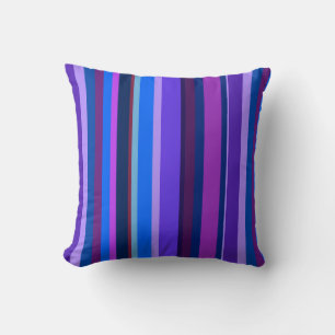 Cojín Decorativo Bandas verticales azul y violeta