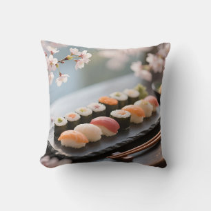Cojín Decorativo Bandeja de Sushi Flor de Cerezo
