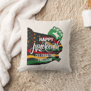 Cojín Decorativo Bandera Afroamericana del JUNETEENTH