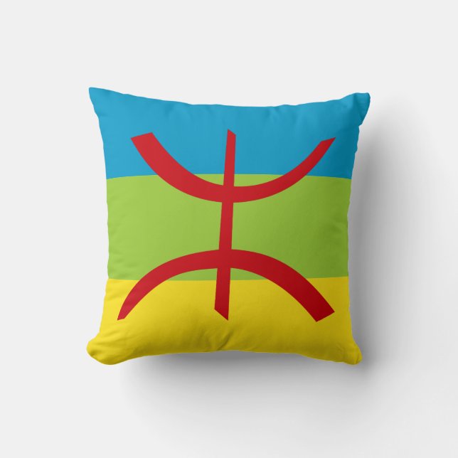 Cojín Decorativo Bandera amazigh regalo Bandera bereber Kabyles (Anverso)