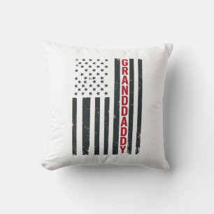 Cojín Decorativo Bandera Americana Abuelo Diseño Patriótico Vintage
