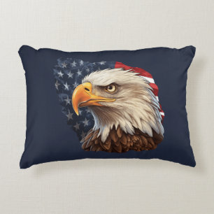 Cojín Decorativo Bandera americana águila calva