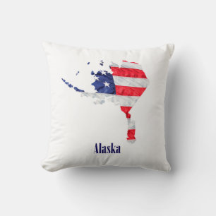 Cojín Decorativo Bandera Americana Alaska Estados Unidos