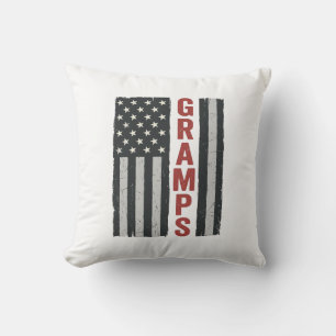 Cojín Decorativo Bandera Americana de Abuelo Vintage Vector Patriót