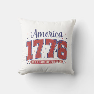 Cojín Decorativo Bandera Americana del 4 de Julio Vintage 250 Años