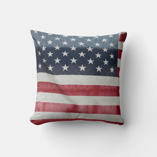 Cojín Decorativo Bandera americana en el condado de Sussex justo (Anverso)