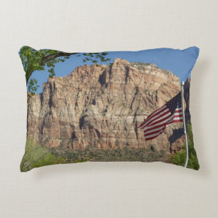 Cojín Decorativo Bandera Americana en el Parque Nacional Zion I