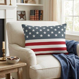 Cojín Decorativo Bandera Americana Estrellas y Franjas Patriótica