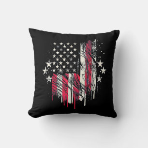 Cojín Decorativo Bandera Americana Hombre EE. UU. Niño Bandera Amer