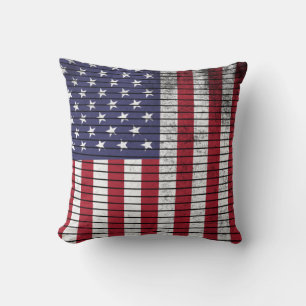 Cojín Decorativo Bandera Americana Patriótica Vintage Grunge