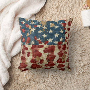 Cojín Decorativo Bandera Americana Rústica Estampado Leopardo (6)