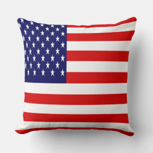 Cojín Decorativo Bandera Americana Vibrante Patriótica